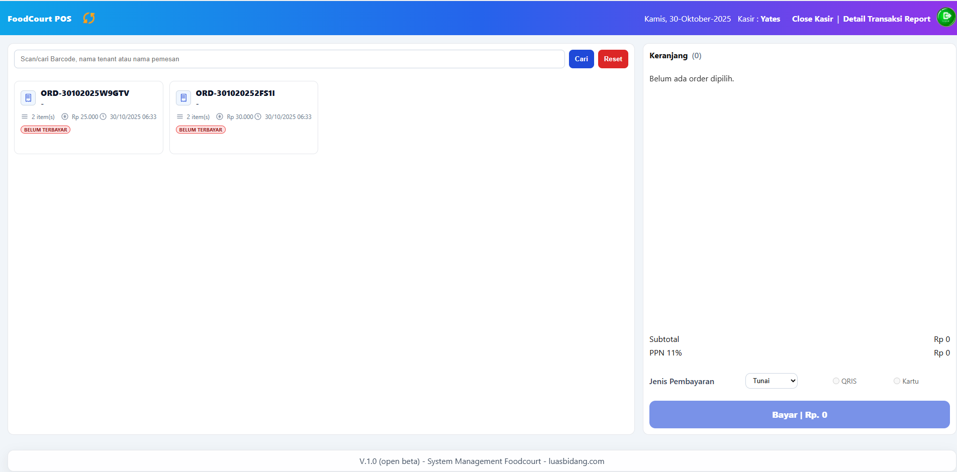 Screenshot FoodCourt